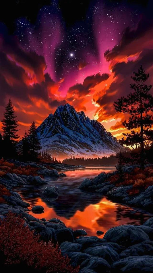 DIY Diamond Painting Kits - Beautiful Snow Mountain Scenery