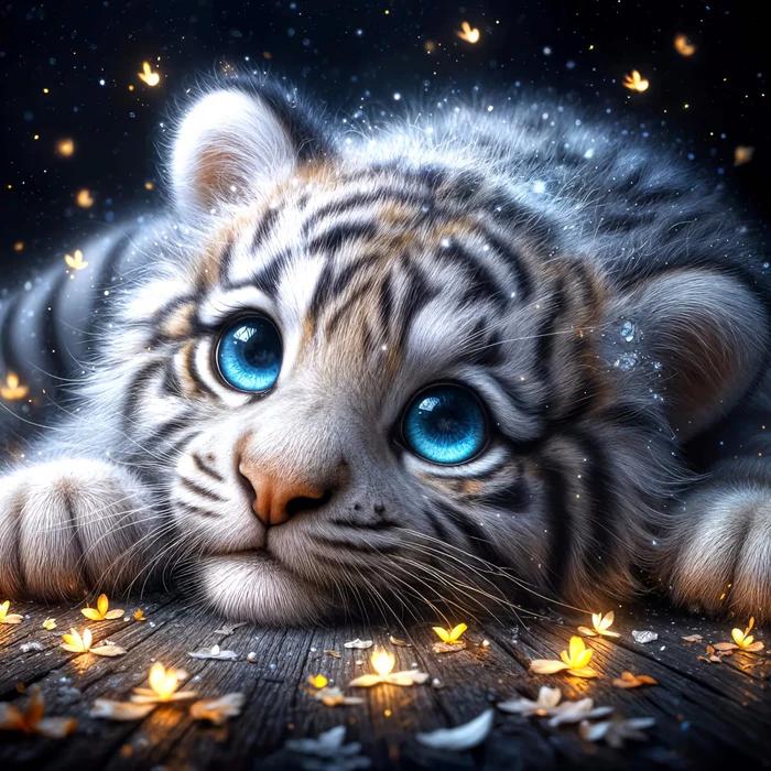 DIY Diamond Painting Kits - White Tiger