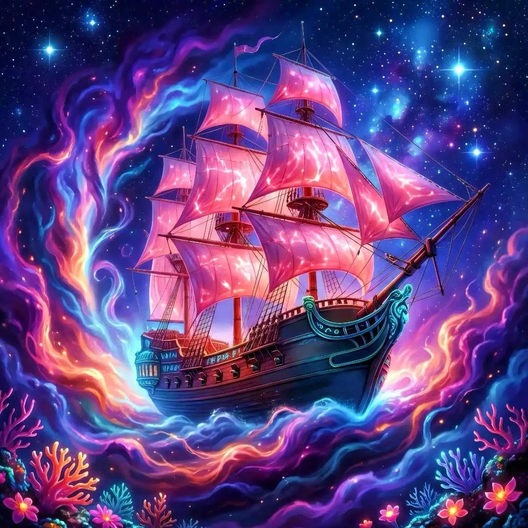DIY Diamond Painting Kits - Fantasy Sailboat