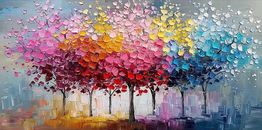 DIY Diamond Painting Kits - Abstract Gekleurde Bomen