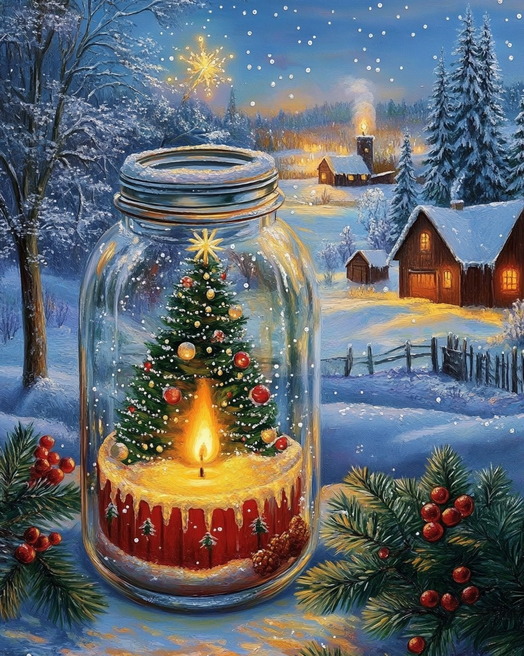 DIY Diamond Painting Kits - Christmas Bottle