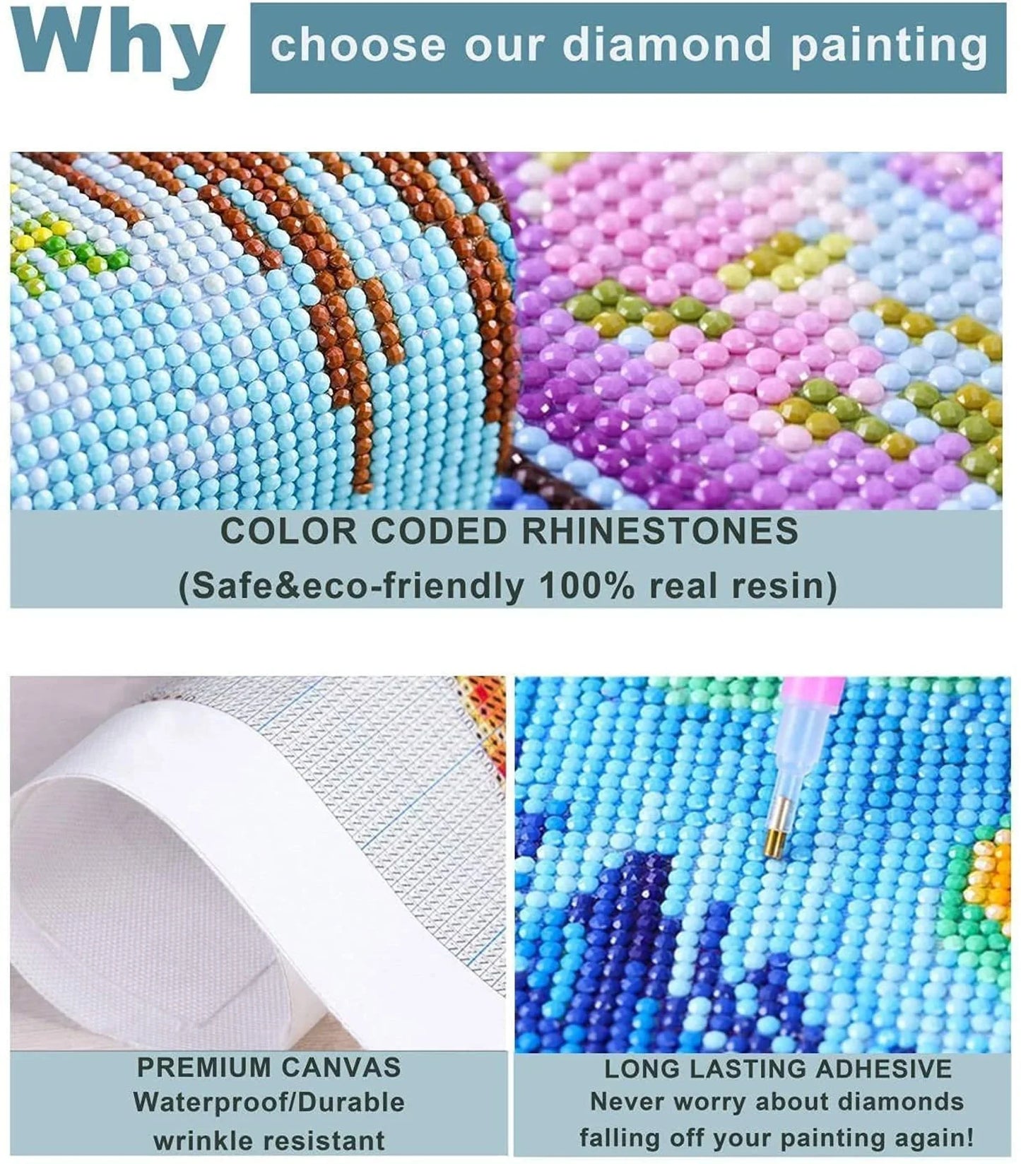 DIY Diamond Painting Kit - Romantic Flower Castle