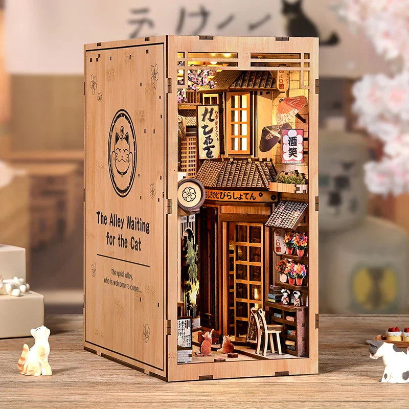 Japanese Alley Cat DIY Book Nook Kit