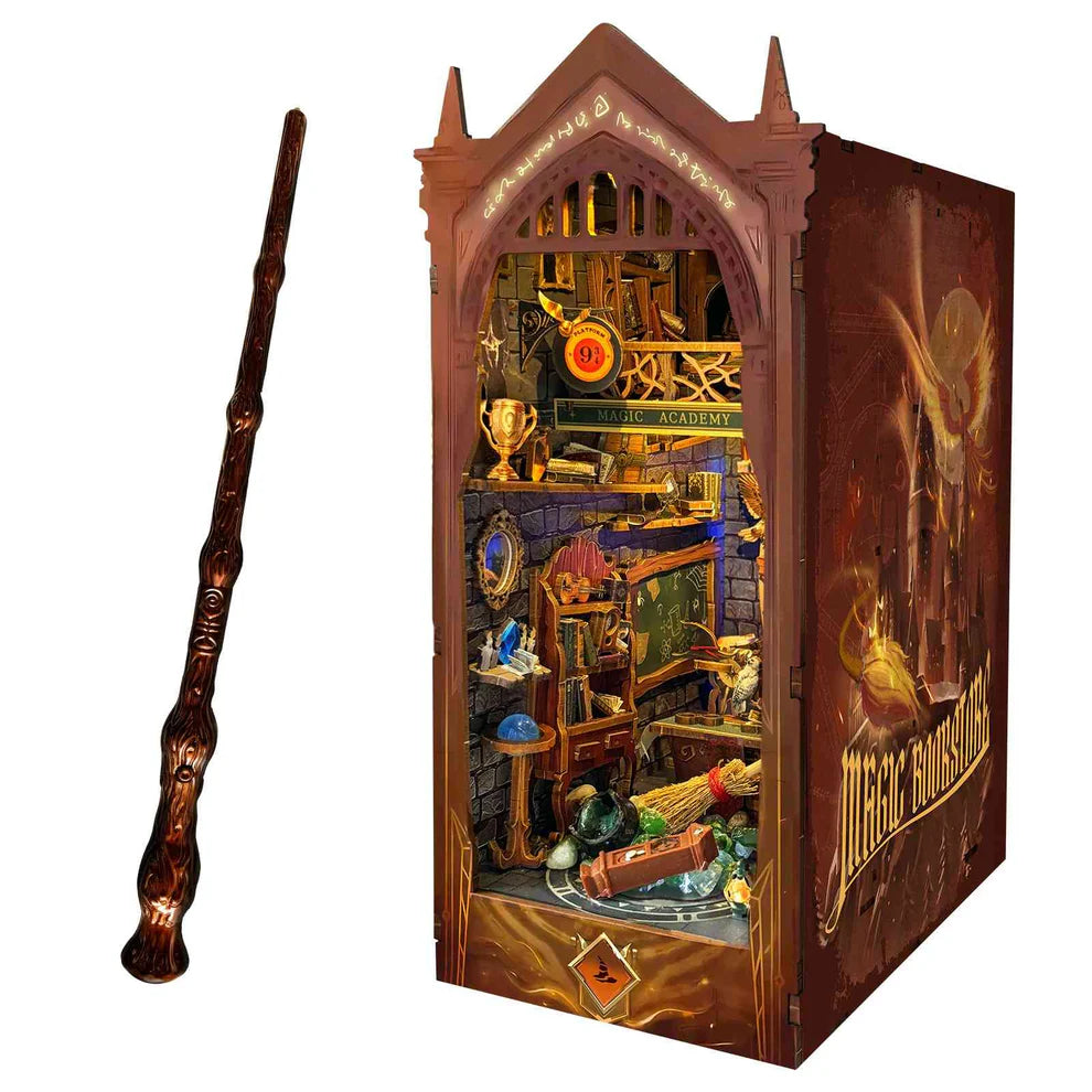 Magic Academy DIY Book Nook Kit (Magic Wand Included)
