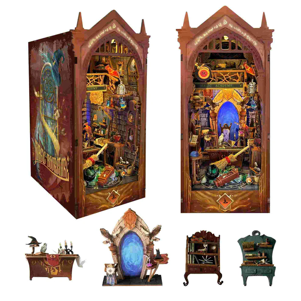 Magic Academy DIY Book Nook Kit (Magic Wand Included)