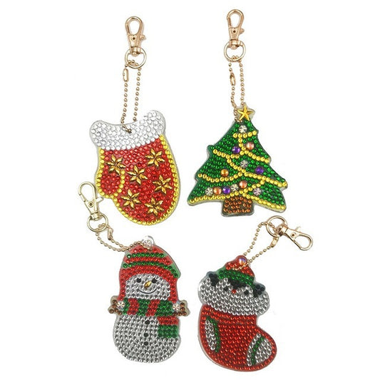 Diamond Painting Keychain Christmas (4pcs)