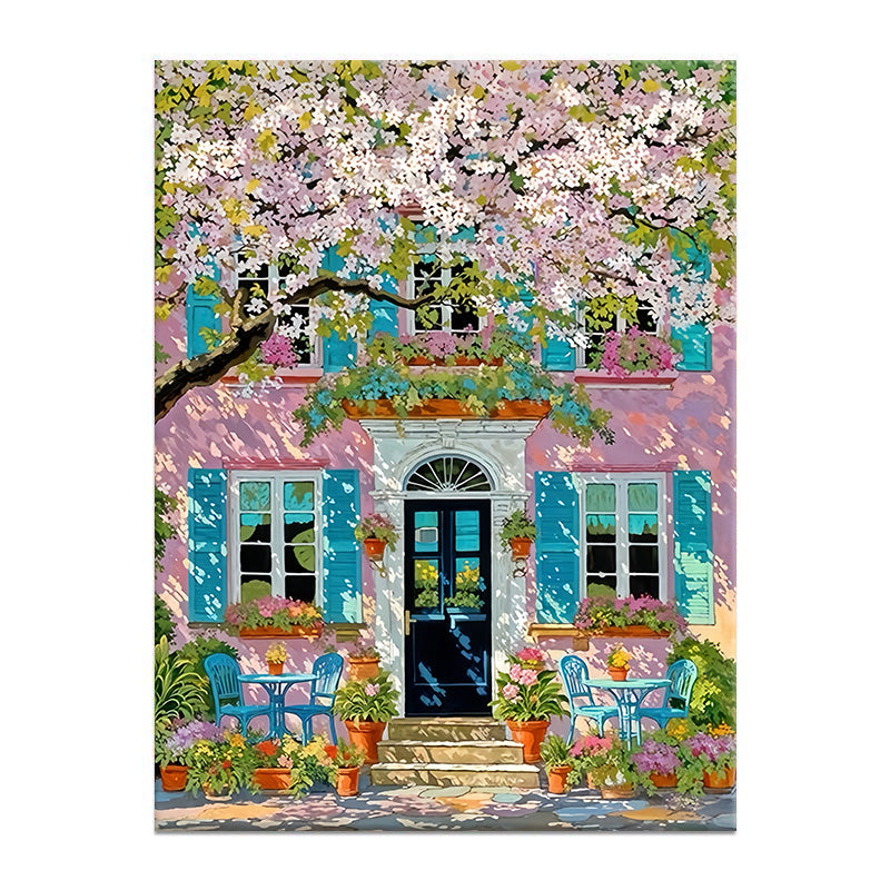 Painting By Numbers Kit Beautiful Flower Street