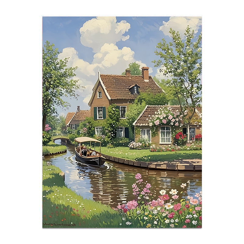 Painting By Numbers Kit Cabin by the River