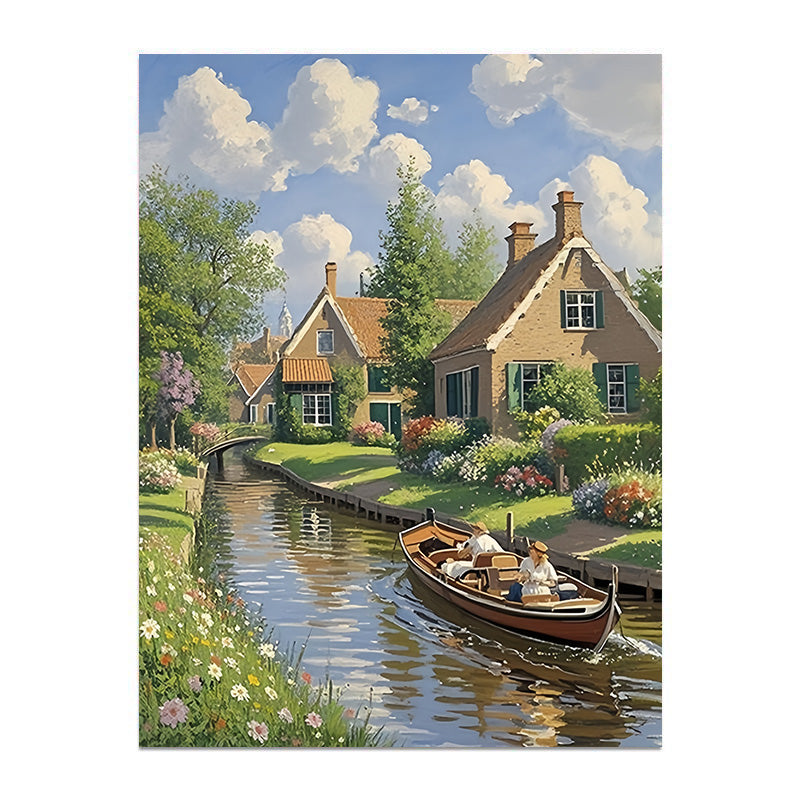 Painting By Numbers Kit Cabin by the River
