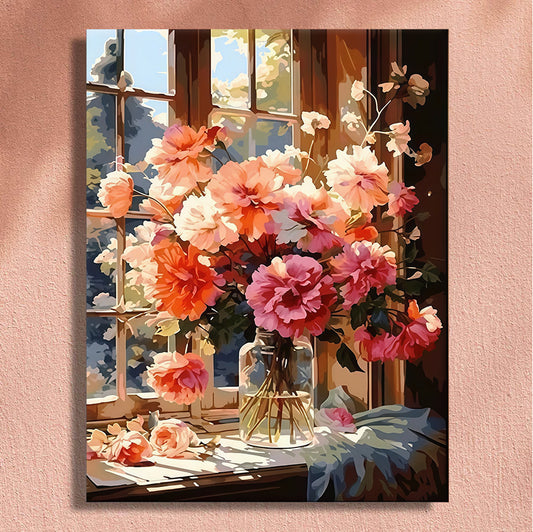Painting By Numbers Kit - Flowers