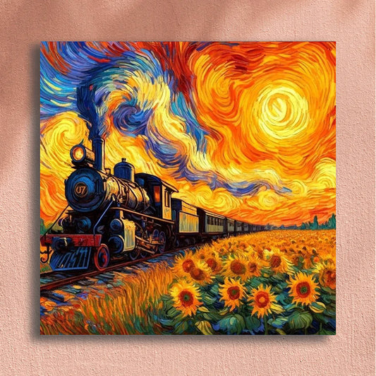 Painting By Numbers Kit - Abstract Train