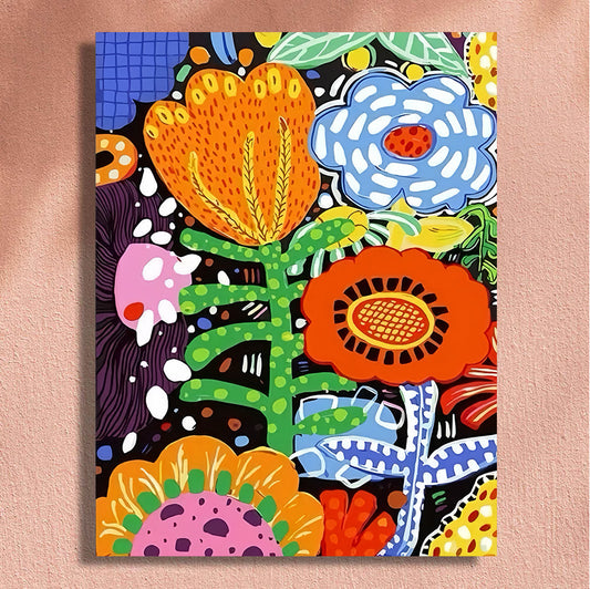 Painting By Numbers Kit - Abstract Flowers