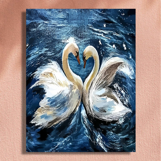 Painting By Numbers Kit - Swans