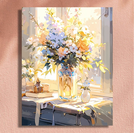 Painting By Numbers Kit - Flowers