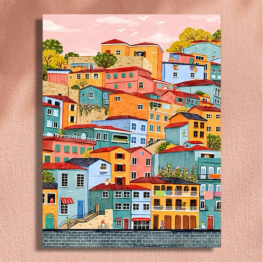 Painting By Numbers Kit - Town Scenery