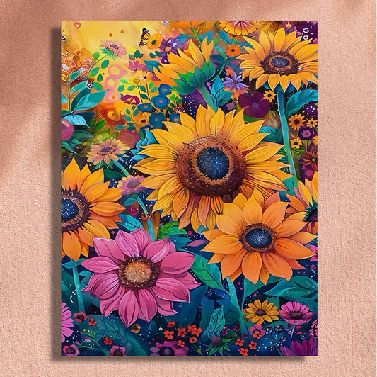 Painting By Numbers Kit - Flowers