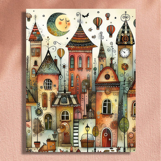 Painting By Numbers Kit - Fantasy Town