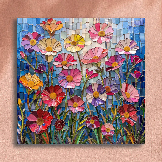 Painting By Numbers Kit - Stained Glass Style Flower