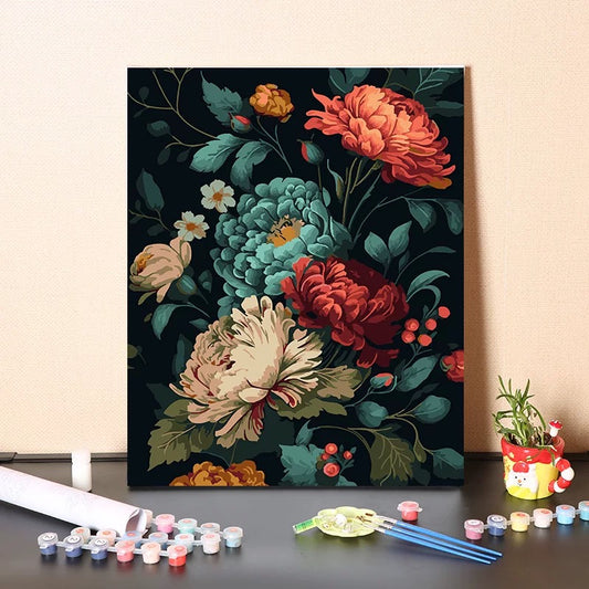 Painting By Numbers Kit - Flowers