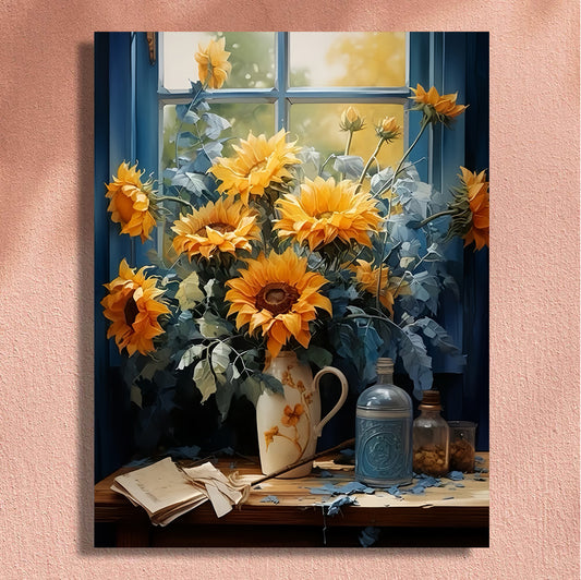Painting By Numbers Kit - Flowers
