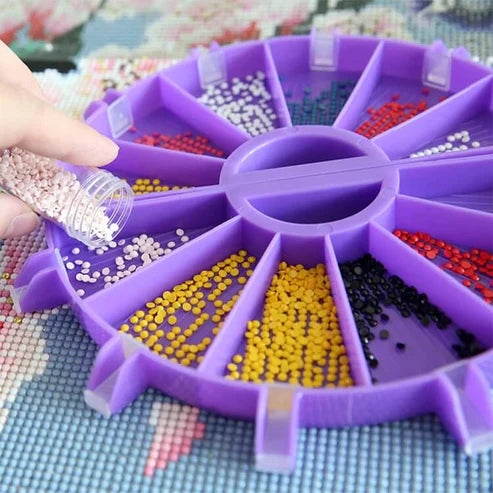 9pcs DIY Diamond Painting Tools Beads Storage Tray Kit