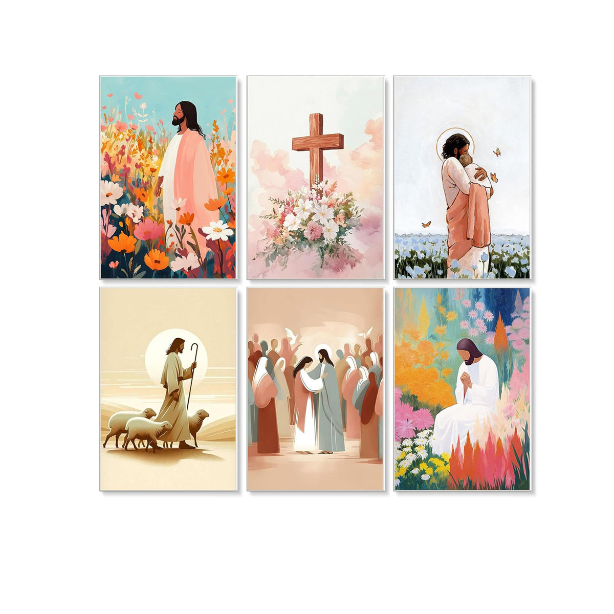 6 Mini Painting By Numbers Kits - Jesus