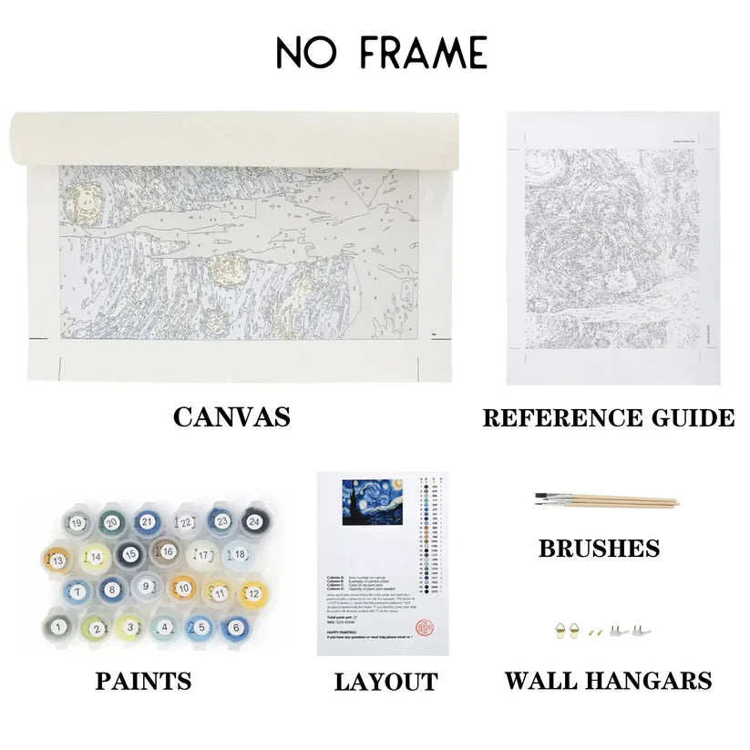 paint by numbers no frame