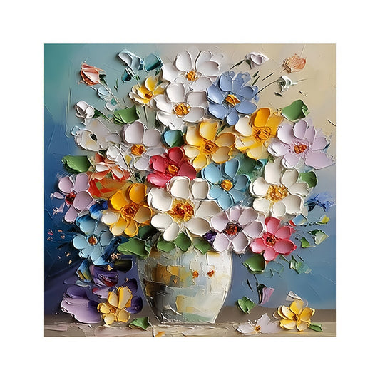 painting by numbers kit 3d appearance flowers