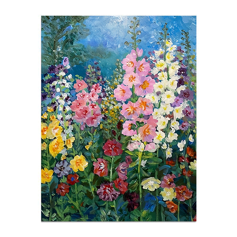 painting by numbers kit abstract colorful flowers