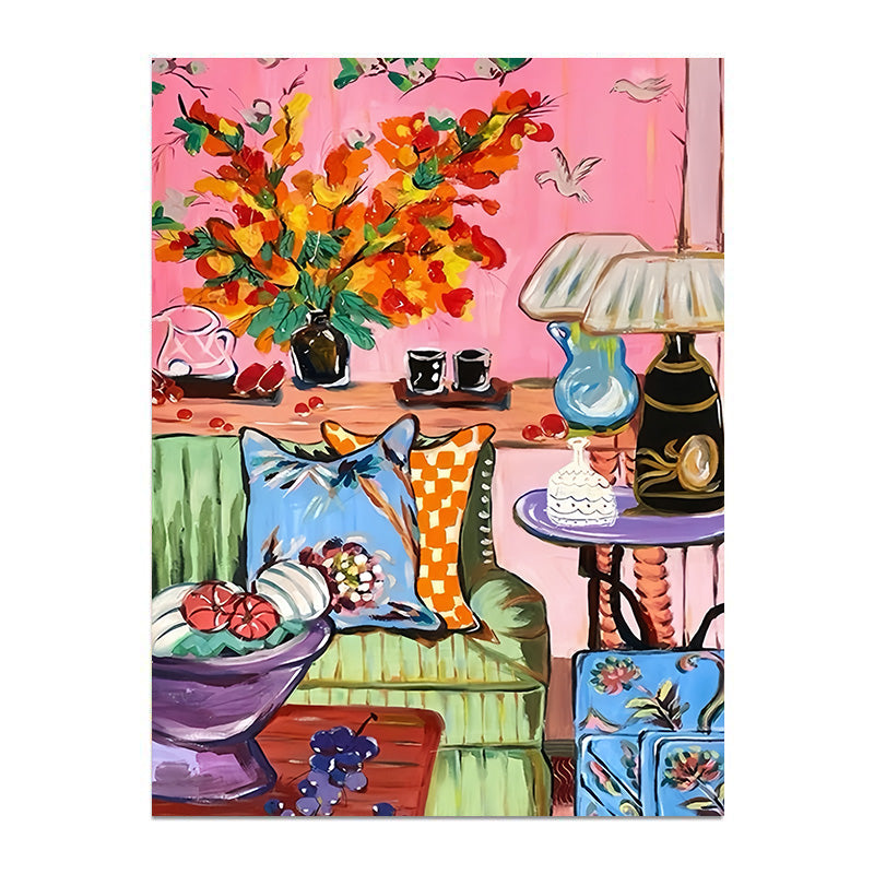 painting by numbers kit abstract cozy room