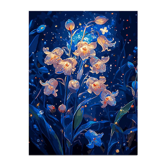 painting by numbers kit abstract flowers