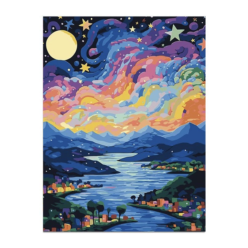 painting by numbers kit abstract landscape