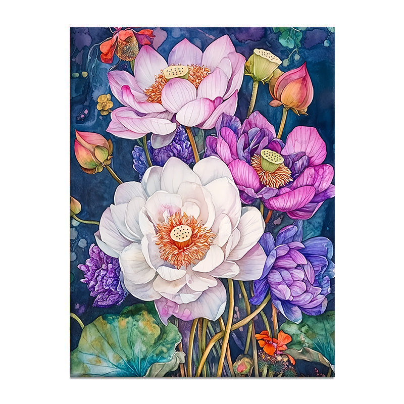 painting by numbers kit beautiful flowers