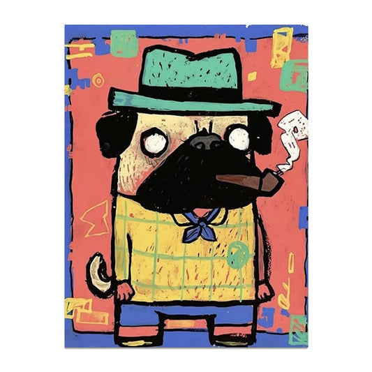 painting by numbers kit cartoon dog