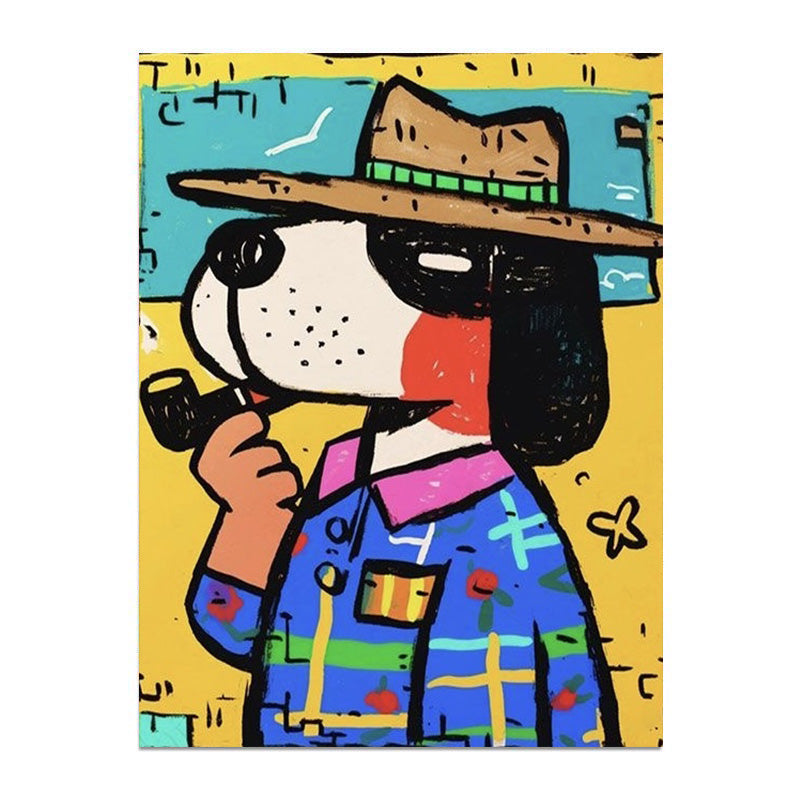painting by numbers kit cartoon dog