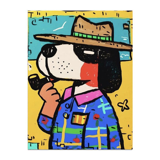painting by numbers kit cartoon dog