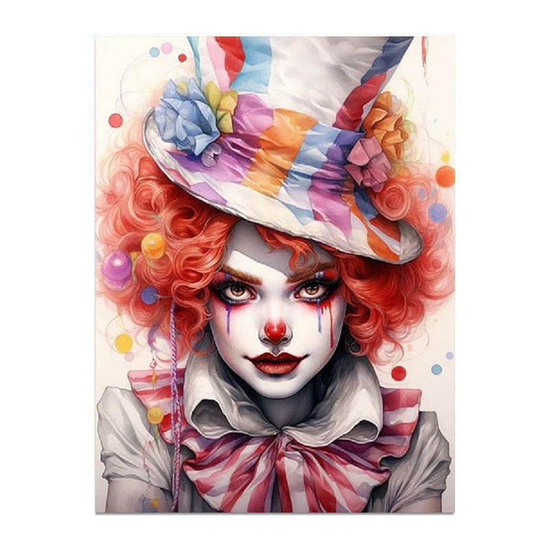 painting by numbers kit clown