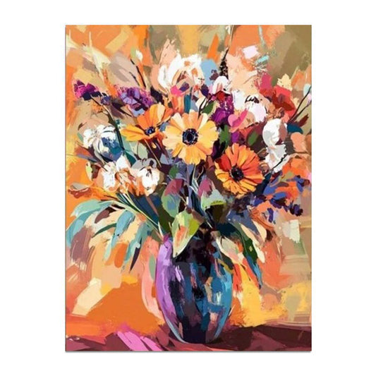 painting by numbers kit colorful flowers