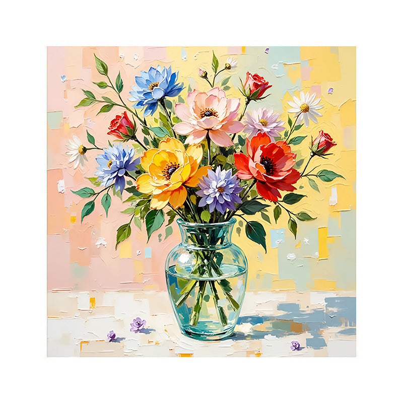 painting by numbers kit colorful flowers