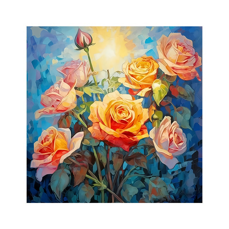 painting by numbers kit colorful flowers