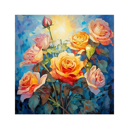 painting by numbers kit colorful flowers