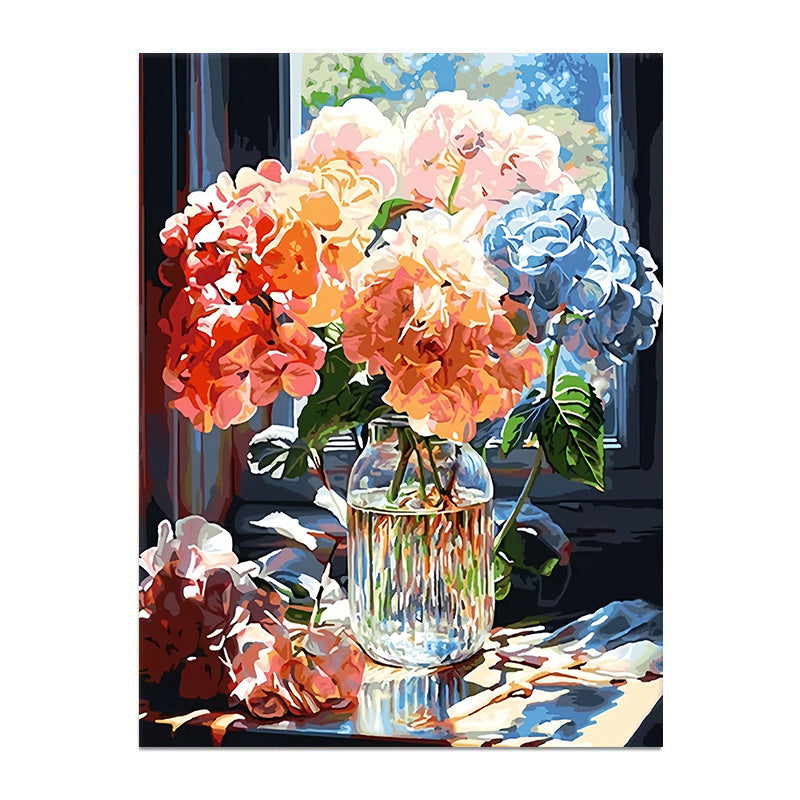 painting by numbers kit colorful flowers