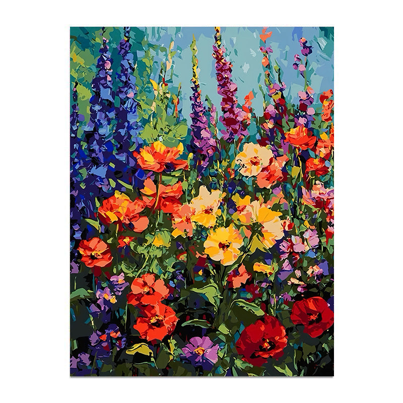 painting by numbers kit colorful flowers