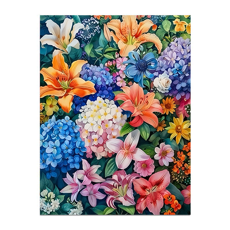 painting by numbers kit colorful flowers