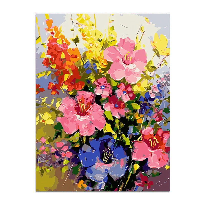 painting by numbers kit colorful flowers