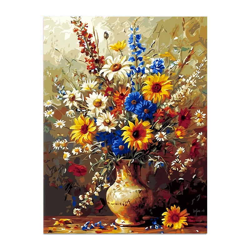 painting by numbers kit colorful flowers
