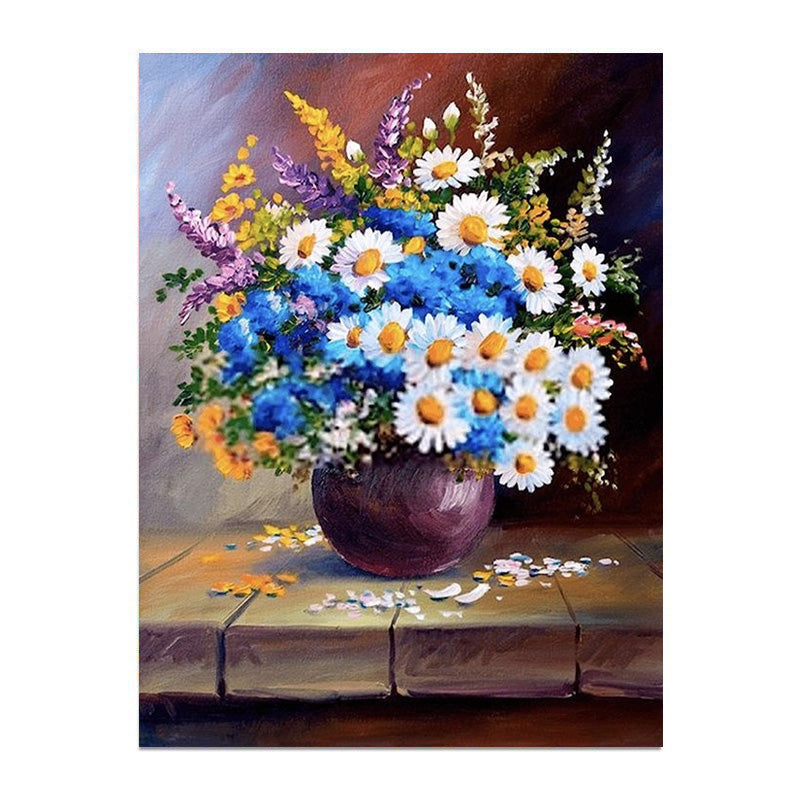 painting by numbers kit colorful flowers