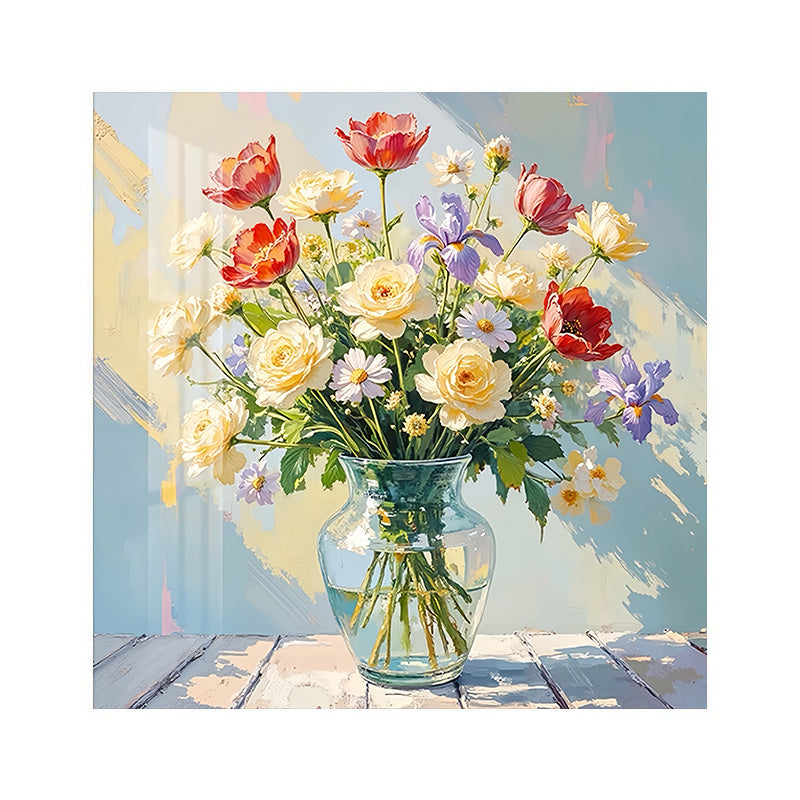 painting by numbers kit colorful flowers