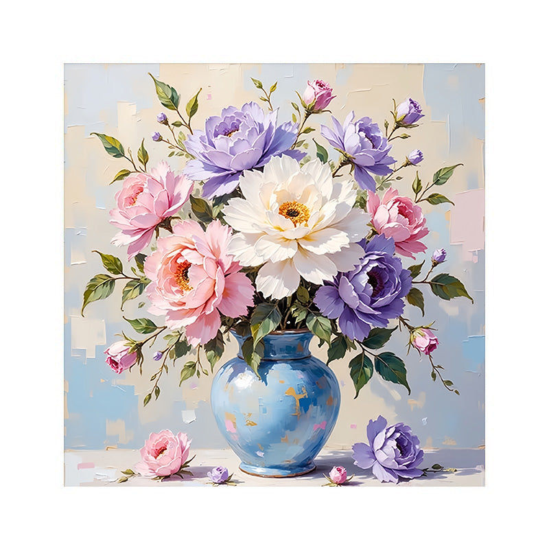 painting by numbers kit colorful flowers 8