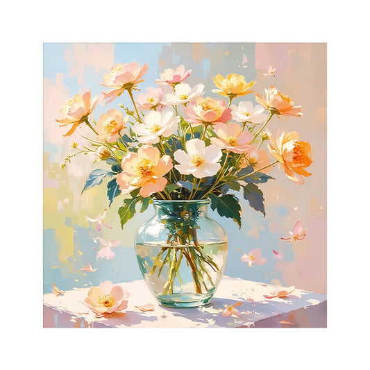 painting by numbers kit colorful flowers